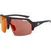 Image de Lunettes de soleil GOG Ubbe E570, couleur noire mate, monture rouge