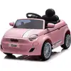 Image de Voiture électrique Voiture d'enfant Voiture d'enfant FIAT 500 lumières pilotes roses
