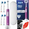 Image de Brosse à dents électrique Oral-B Pro Junior 6+, Violet + Étui blanc + 4 têtes de rechange