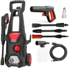 Image de Nettoyeur haute pression Lehmann avec pompe d'aspiration en aluminium, débit de 480 l/h, 1600 W, flexible haute pression de 5 m, réservoir de détergent inclus