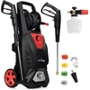Image de Lehmann Nettoyeur haute pression professionnel 3000 W avec moteur à induction, fonction d'aspiration, débit de 492 l/h, 12 mètres de tuyau, réservoir de détergent inclus