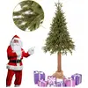 Image de Arbre de Noël artificiel, épicéa sur un tronc, 180 cm, fidèle à la nature, 100 % dense, véritable