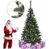 Image de Arbre de Noël artificiel Diamond Pine Premium 220 cm enneigé Support métallique