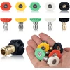 Image de Rosfix Kit de 5 Buses pour Nettoyeurs Haute Pression   Raccord Rapide 1/4" | 0°, 15°, 25°, 40°, 60° | Compatible avec les Nettoyeurs Haute Pression