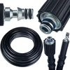 Image de Rosfix Tuyau Haute Pression 15 m   Raccord Rapide et Filetage M22x1,5 | 200 bar, 60 °C | Renforcé en Nylon, Gaine PVC | Parkside PHD 100   150