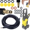 Image de Rosfix Kit de Joints + Tuyau Haute Pression de 10 m | Compatible avec les Nettoyeurs Haute Pression Kärcher K2 à K7 | 180 bar, Nylon, Résistant