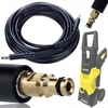 Image de Rosfix Kit de Tuyau Haute Pression 10 m Click-Click avec Rallonge   Pièce de Rechange pour Nettoyeurs Haute Pression Kärcher K2 à K7 | 180 bar, Nylon