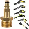Image de Rosfix Adaptateur M22 Vers Raccord Rapide   Pièce de Rechange pour Nettoyeurs Haute Pression Kärcher K2, K5, K7 | Axe de 14 mm, Joint, Raccord Rapide