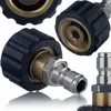 Image de Rosfix Adaptateur M22x1,5 Filetage Femelle Vers Raccord Rapide 3/8"   Pièce de Rechange pour Nettoyeurs Haute Pression Kärcher HD et HDS | Laiton