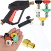 Image de Kit Rosfix pour nettoyeur haute pression avec pistolet M22   5 buses, adaptateur Easy!Lock, générateur de mousse 1 L | 275 bars | Poignée ergonomique