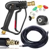 Image de Rosfix Kit de Nettoyeur Haute Pression avec Pistolet, 5 Buses et Tuyau de 10 m   Pièce de Rechange pour Kärcher K2   K7 | 160 bar, M22, Flexible 1/4"