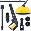 Image de Rosfix Kit d'accessoires pour Nettoyeur Haute Pression   Pièce de Rechange pour Kärcher K2   K7 | Pistolet avec Lance Vario, Brosse T-Racer