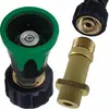 Image de Rosfix Lance Mini 25° M22 + Adaptateur à Baïonnette   Pièce de Rechange pour Nettoyeurs Haute Pression Kärcher K2   K7, HD, HDS | 250 bar, Laiton