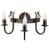 Image de Applique murale KORONA, bronze patin ©, 3xE14x15W, m ©tal, dim. : 25x42x24 cm, IP20, Jupiter