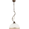 Image de Suspension Rétro Bronze Patiné Verre Blanc-or E27 15w