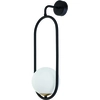 Image de Applique Industrielle Noire Ovale Verre Boule E14 11w