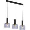 Image de Suspension VANES noir fumé 3xE27x40W métal, dimensions : 80x77x20 cm, IP20, Jupiter