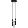 Image de Suspension ALAS noir et or, 3 x GU10 x 10 W, métal, dimensions : 136 x 30 x 30 cm, IP20, Jupiter