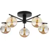 Image de Plafonnier PRATO noir-ambre 5xG9x8W en métal, dimensions : 27x66x66 cm, IP20, Jupiter