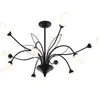 Image de Plafonnier GLORIOSA noir mat-blanc 10xG9x8W en métal, dimensions : 50x81x81 cm, IP20, Jupiter
