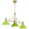Image de Suspension PLATINO vert et laiton, 3xE27x40W, métal, dimensions : 170x121x30,5 cm, IP20, Jupiter