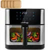 Image de LEHMANN Friteuse à air chaud, Airfryer 1800 W, capacité 10L, 80°-200°, 12 programmes, avec fenêtre - Cuire et frire sans graisse