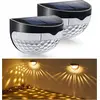 Image de Applique Solaire Jardin 2 Pcs 6 Led Lampes D'extérieur