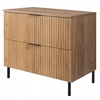 Image de Meuble De Salle De Bain Flow 80 Cm - Chêne Doré - Élégant Et Pratique - Soft Close Et Design Moderne