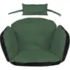 Image de Coussin de jardin 112x113 cm pour fauteuil suspendu Nid de cigogne imperméable vert
