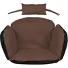Image de Coussin de jardin 112x113 cm pour fauteuil suspendu Nid de cigogne imperméable brun