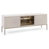 Image de Armoire TV 154 cm Haller - Table TV à lamelles, Buffet TV - Eclairage LED - Style loft (Beige)