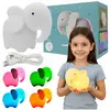 Image de Mary's LED RGB Elephant White Night Light avec télécommande Warm Colour 3000K