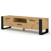 Image de TV Stand Nuka 160 cm Lowboard Armoire TV Table Sideboard Commode Hi-Fi Table Chêne noir artisanal
