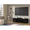 Image de Meuble TV Homlando NET, 180 cm, finition noire brillante