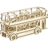Image de kit de construction d'un bus londonien en bois naturel 216 pièces