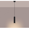 Image de Lampe suspendue KARBON 1 noir 1xGU10 10W aluminium 118x8x8cm Sollux Lighting