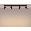 Image de Plafonnier KARBON 4L noir 4xGU10 10W aluminium 16.5x6.5x81cm Sollux Lighting