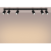 Image de Plafonnier KARBON 6L noir 6xGU10 10W aluminium 16.5x6.5x117cm Sollux Lighting