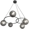 Image de Suspension LIBRA noire 5xE14x15W en verre, dimensions : 140x70x70 cm, IP20, Emibig