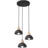 Image de Suspension SECO noire 3xE27x20W en métal, dimensions : 140x30x30 cm, IP20, Emibig