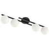 Image de Plafonnier Loft Noir/blanc 4 Globes E14 Kairo Emibig