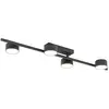 Image de Suspension BET noire 4xGX53x10W en métal, dimensions : 9x80x19 cm, IP20, Emibig