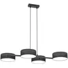Image de Suspension DRUMZ noire 4xE14x15W en tissu, dimensions : 120x80x46 cm, IP20, Emibig
