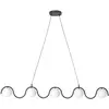 Image de Suspension SINUS noir et blanc 5xG9x15W en métal, dimensions : 120x110x14 cm, IP20, Emibig