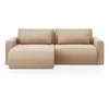 Image de Canapé-lit D'Angle Réversible + Box 3 Places Velours Beige Amande