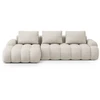 Image de Canapé-lit D'Angle Gauche + Coffre 3 Places Tissu Structurel Beige