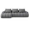 Image de Canapé-lit D'Angle Gauche + Box 3 Places Tissu Structurel Gris