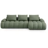 Image de Canapé-lit D'Angle Box 3 Places Tissu Structurel Vert Olive Foncé