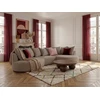 Image de Bobochic - Canapé D'Angle Fixe Calypso Tissu Bouclette Angle Droit Taupe
