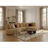 Image de Bobochic - Canapé D'Angle Fixe Calypso Tissu Bouclette Angle Droit Ocre